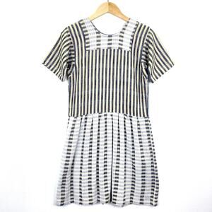 Ace & Jig Women's Paz Dress Chester Brown Sz XS Short Sleeve Fall Neutral Preppy